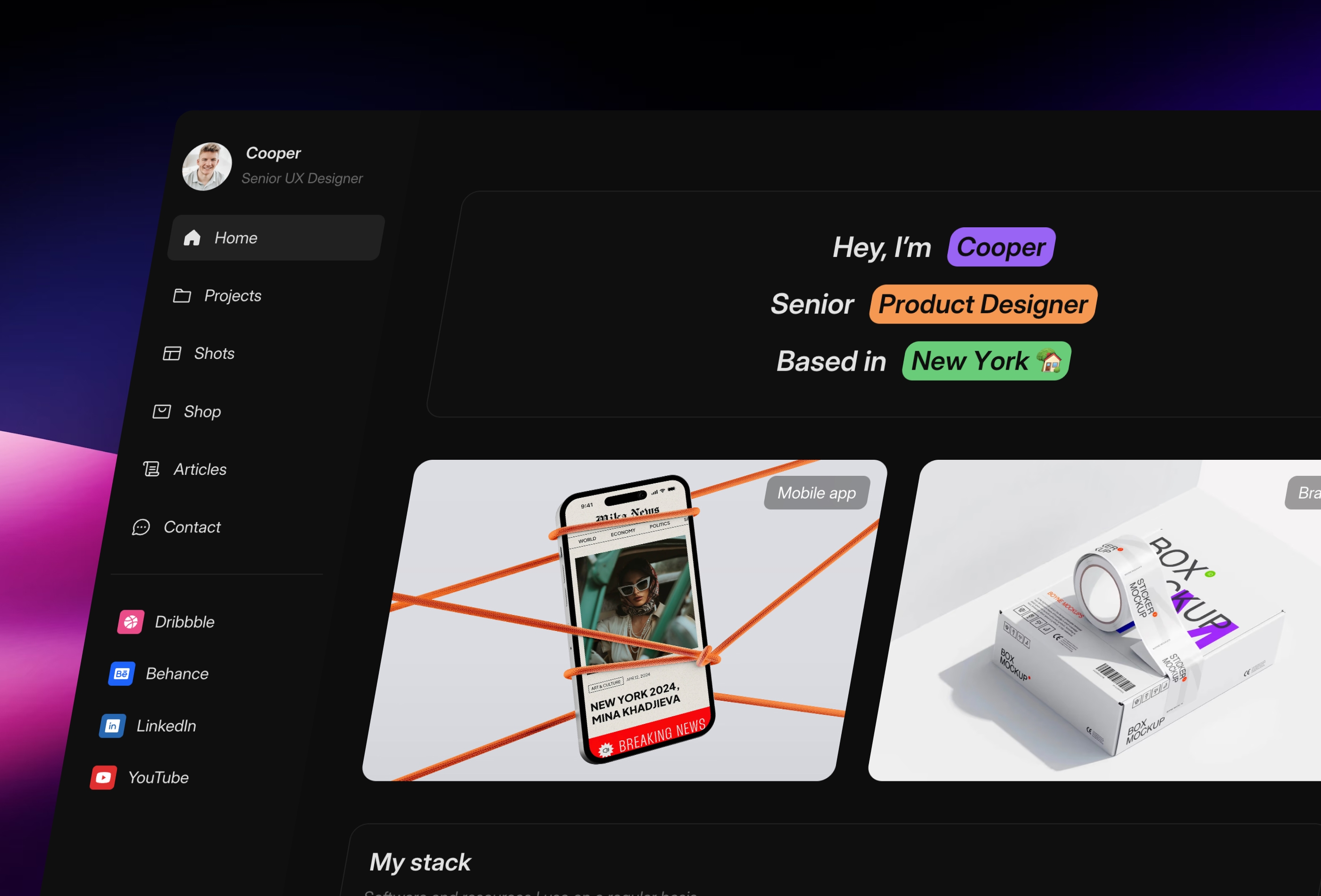 Screenshot 2 for Nextfolio, a Framer Marketplace template by Shaigexp.