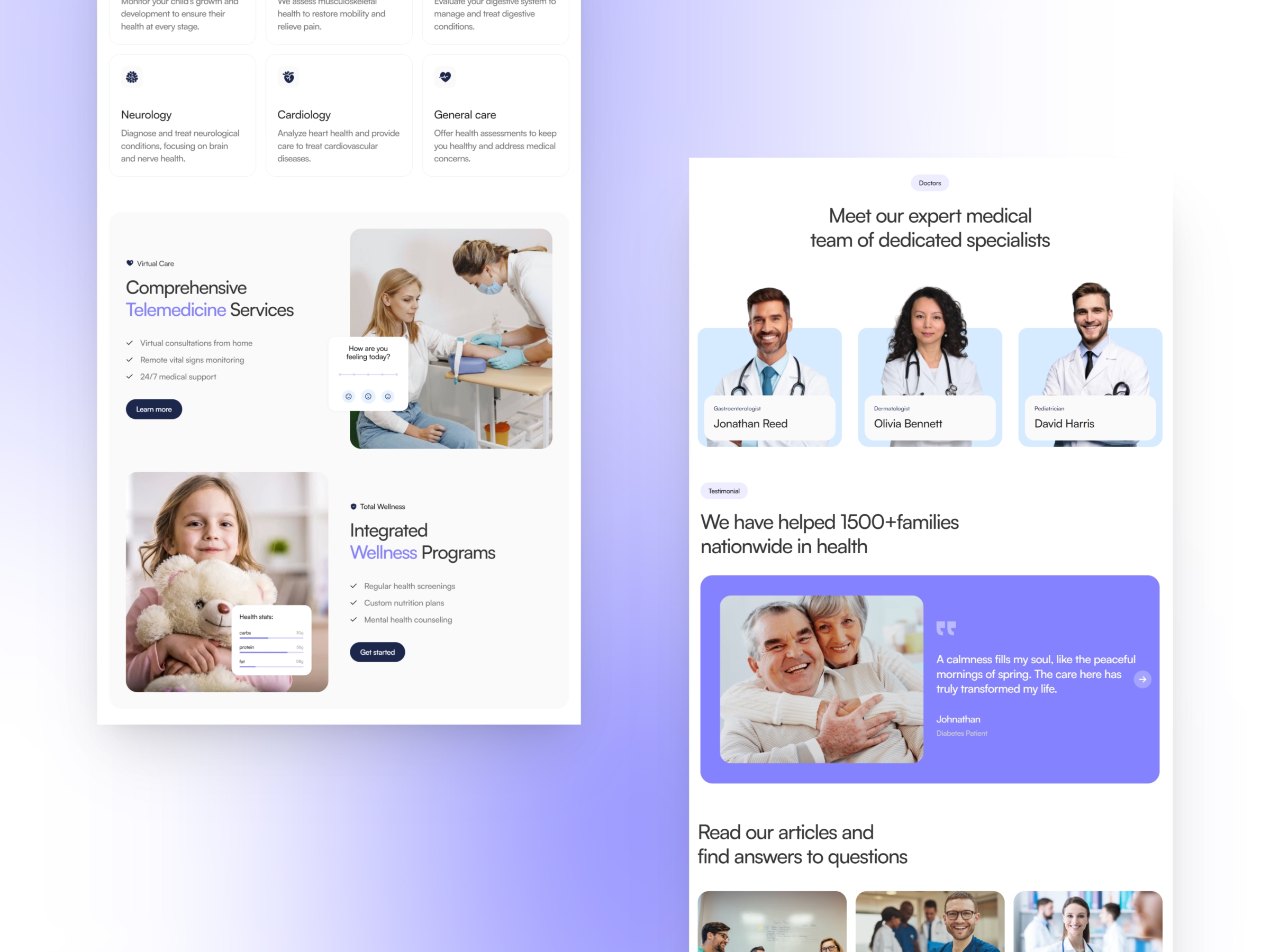Screenshot 3 for Mediso, a Framer Marketplace template by Insert Supply.